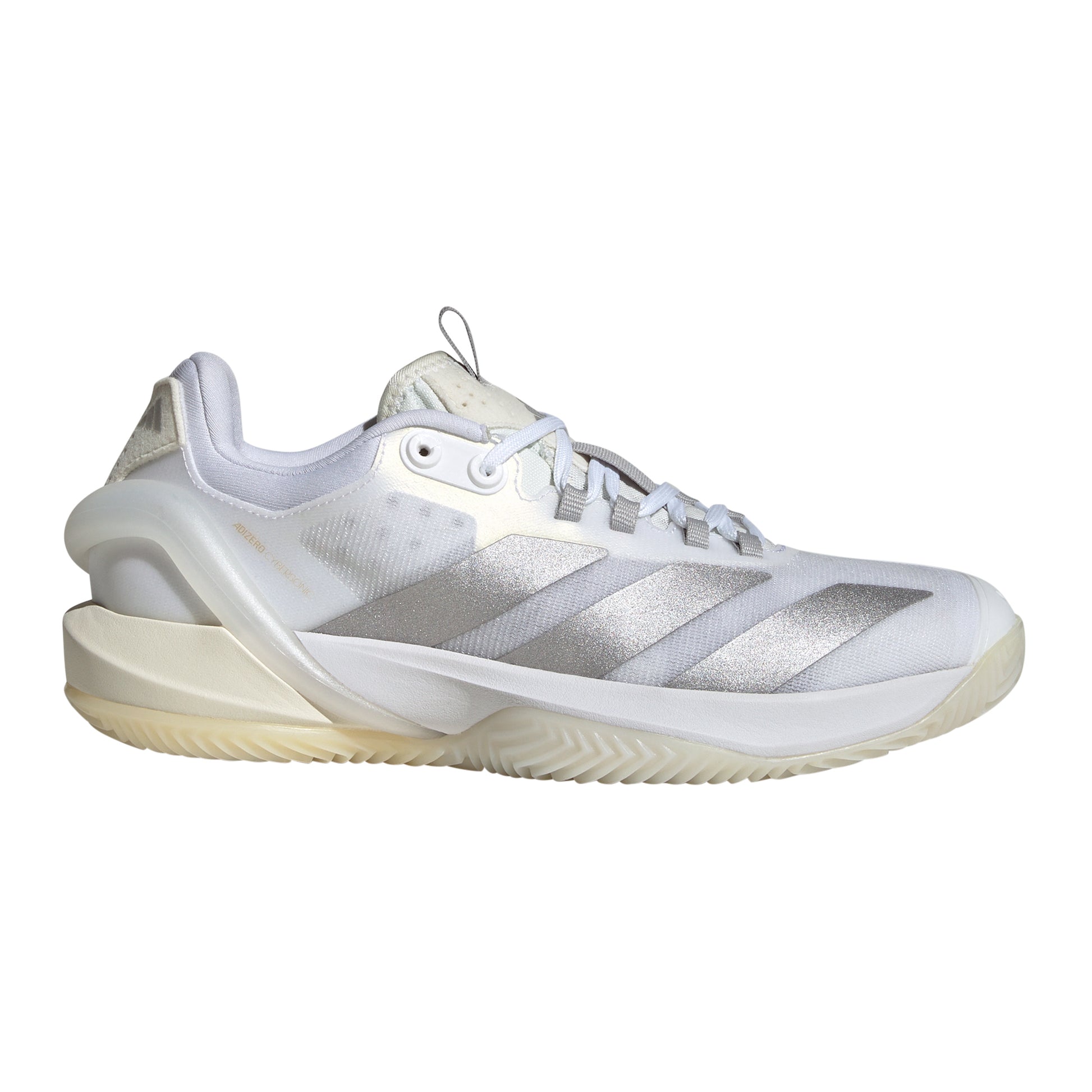adidas adizero Cybersonic Zapatilla tierra batida Mujeres - blanco, plateado