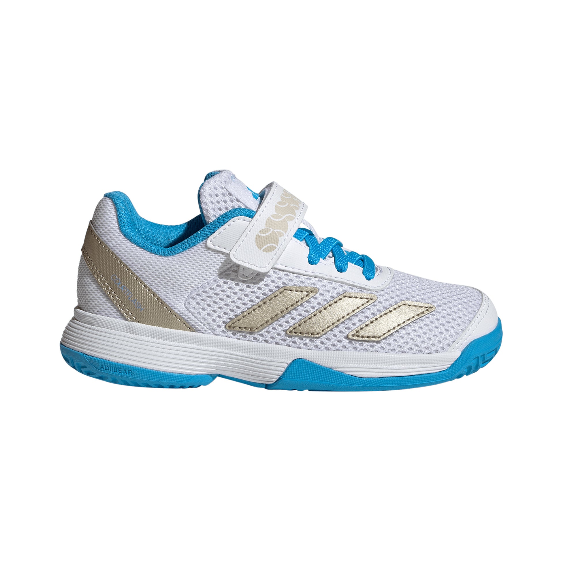 adidas Courtflash CF Zapatilla tierra batida Niños - blanco, plateado