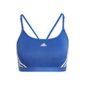 Aeroreact Low-Support 3 Stripes Sujetador deportivo Mujeres - azul,