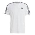Essentials Train 3-Stripes Training Camiseta De Manga Corta Hombres-Blanco,Negro
