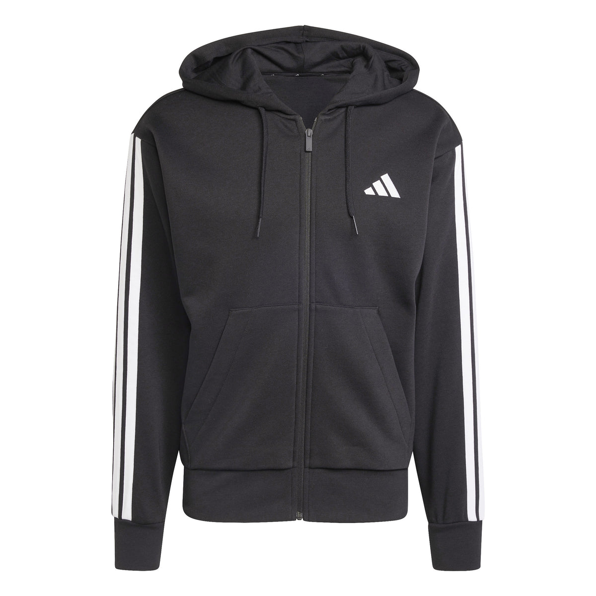 adidas Essentials 3 Stripes Sudadera con cremallera Hombres - negro, blanco