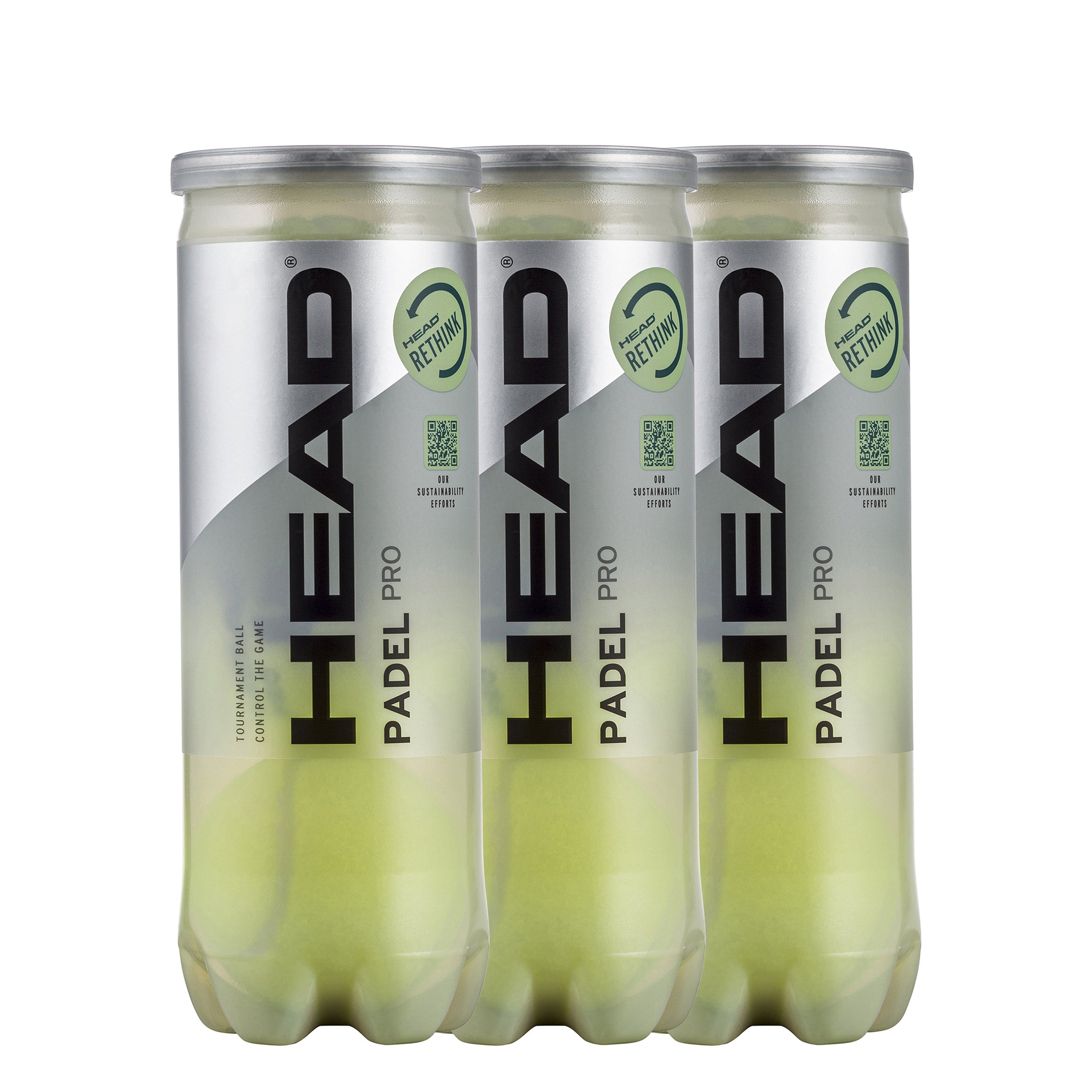 HEAD 3 botes de 3 pelotas Padel Pro