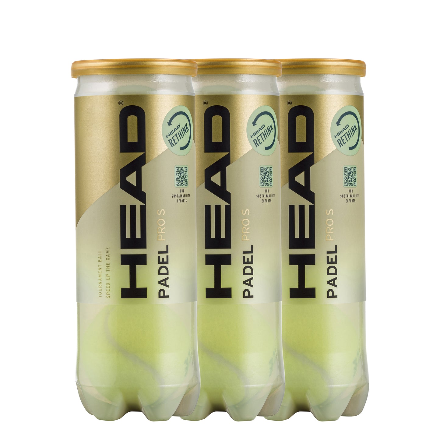 HEAD 3 botes de 3 pelotas Padel Pro S