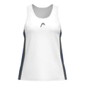 Club 25 Tech Camiseta De Tirantes Mujeres-Blanco,Azul Oscuro