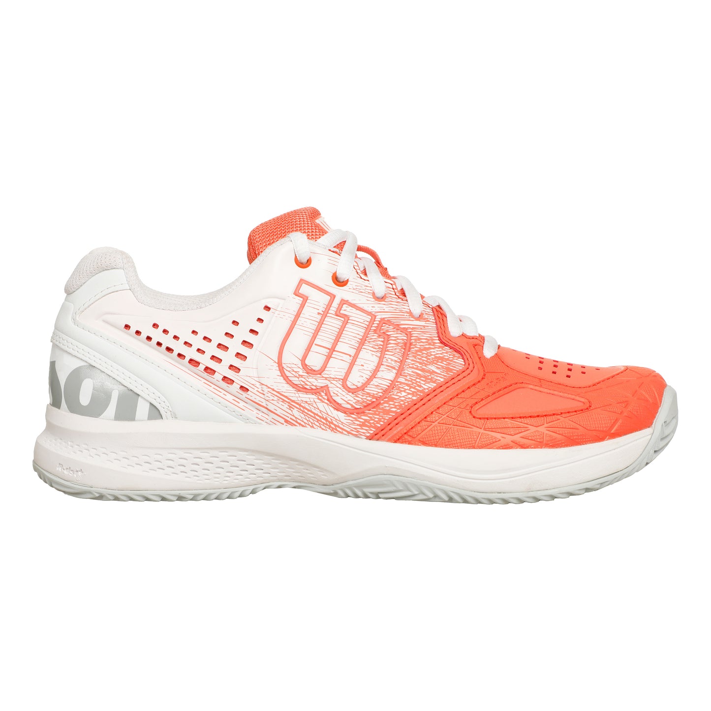 Wilson Kaos Comp 2.0 Zapatilla Tierra Batida Mujeres-Blanco,Naranja