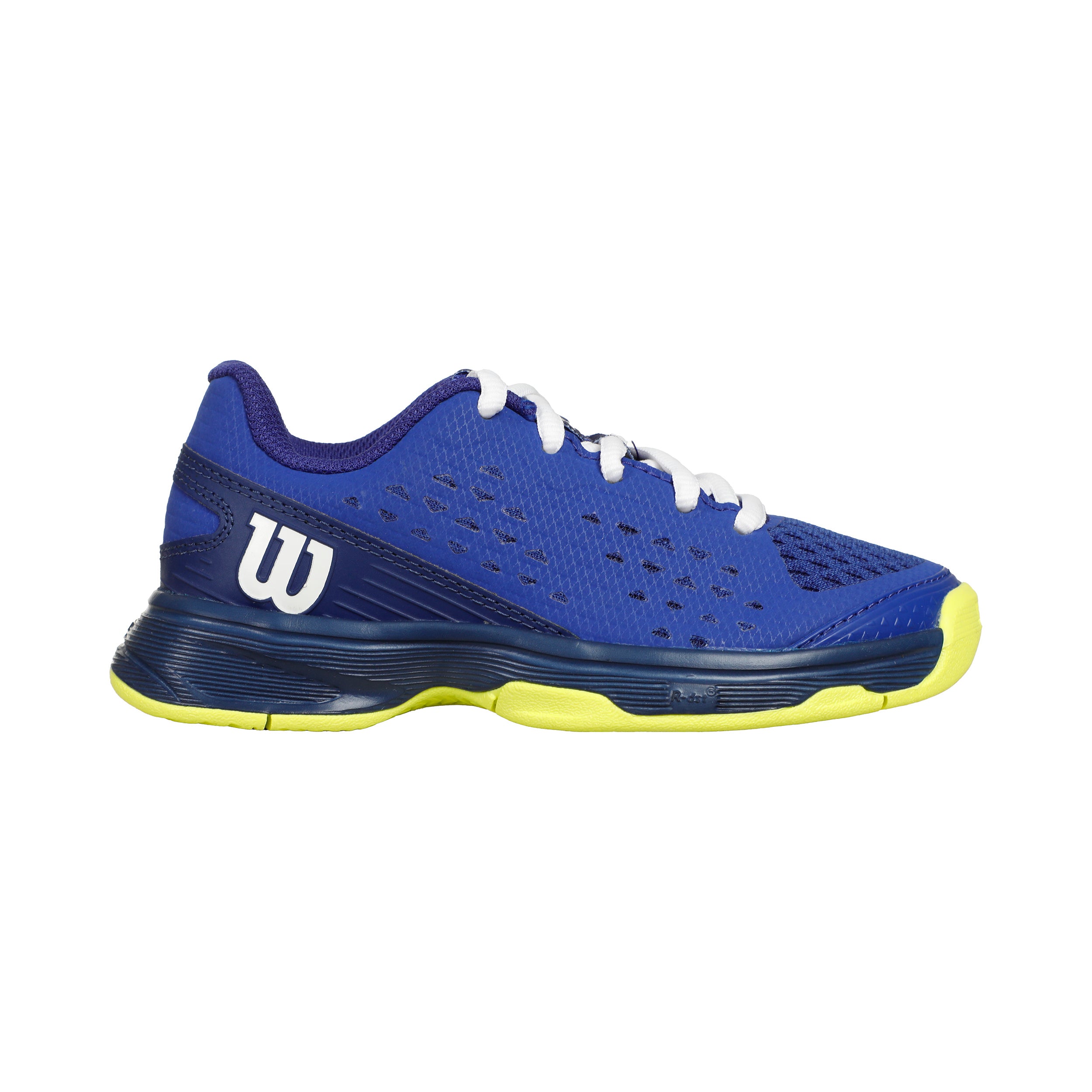 Wilson RUSH PRO AC Zapatilla Todas Las Superficies Niños-Azul,Amarillo Neón