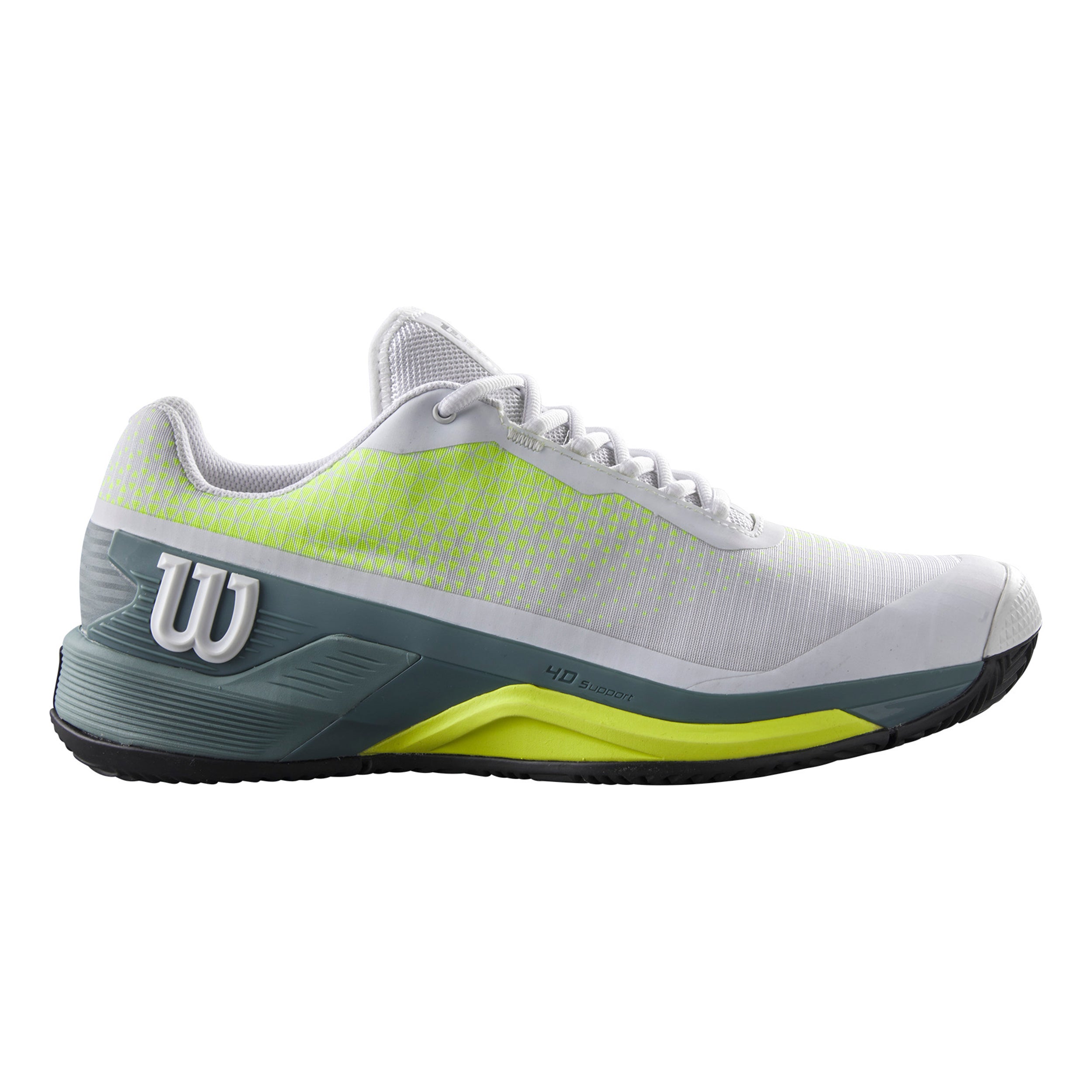 Wilson Rush Pro 4.0 Zapatilla Tierra Batida Hombres-Blanco,Gris