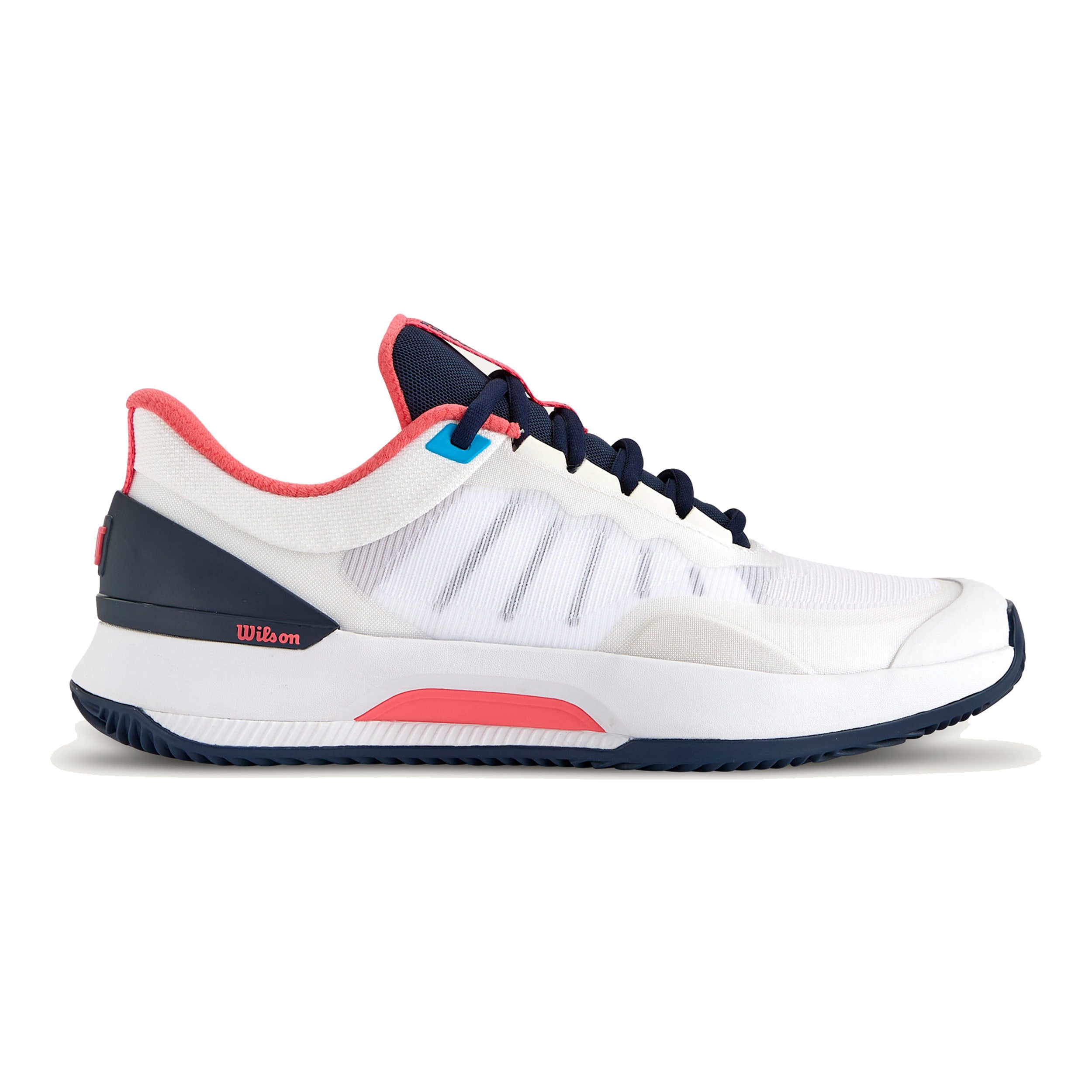 Wilson Intrigue Tour Zapatilla Tierra Batida Mujeres-Blanco,Azul Oscuro