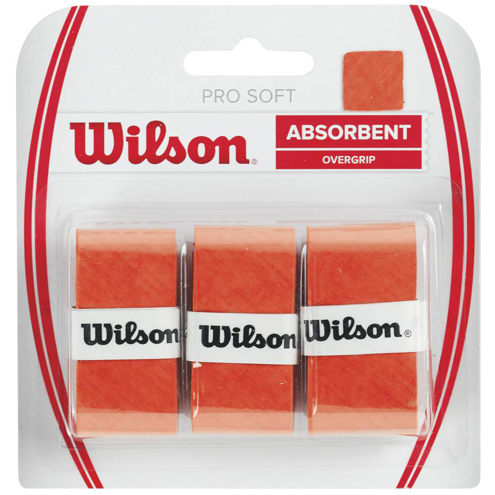 Wilson Soft Overgrip Pack De 3-Naranja