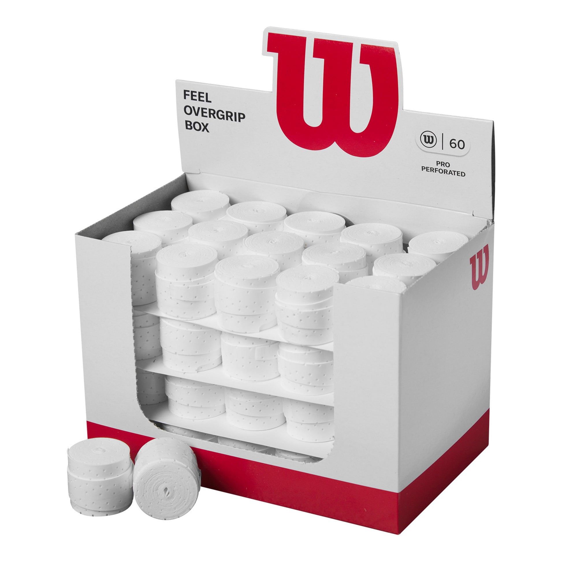 Wilson Pro Overgrip Perforated Pack de 60 - blanco