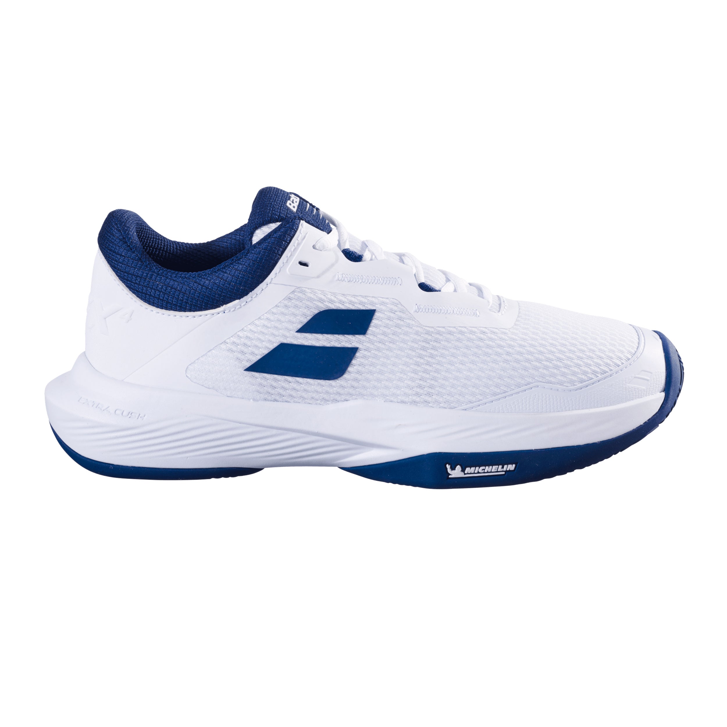 Babolat SFX 4 Zapatilla Tierra Batida Hombres-Blanco,Azul Oscuro