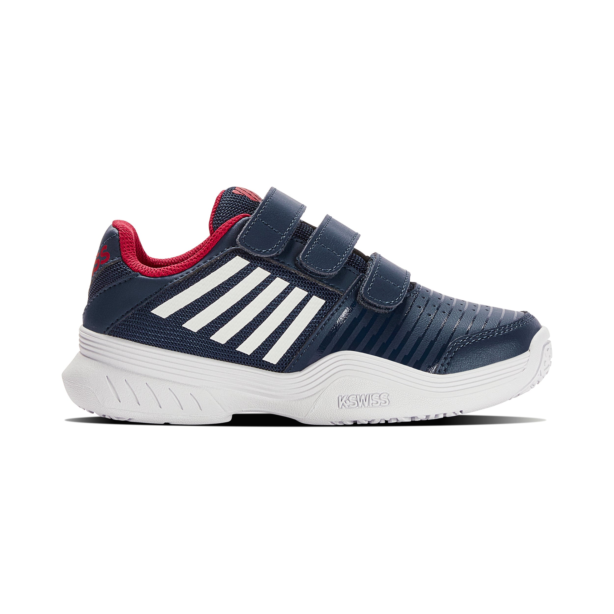 K-Swiss Court Express Strap Omni Zapatilla Todas Las Superficies Niños-Azul Oscuro,Blanco