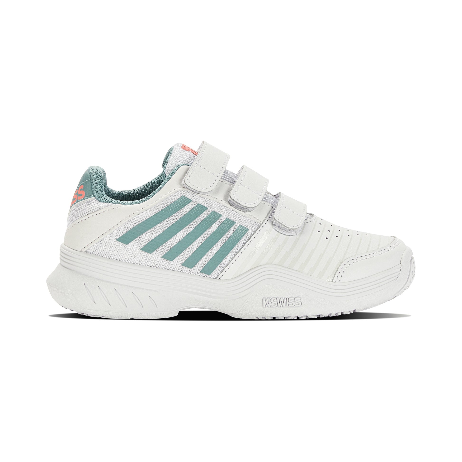 K-Swiss Court Express Strap Omni Zapatilla todas las superficies Niños-blanco,turquesa
