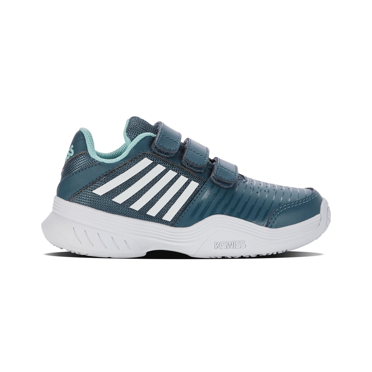 K-Swiss Court Express Strap Omni Zapatilla Todas Las Superficies Niños-Color Petróleo,Blanco
