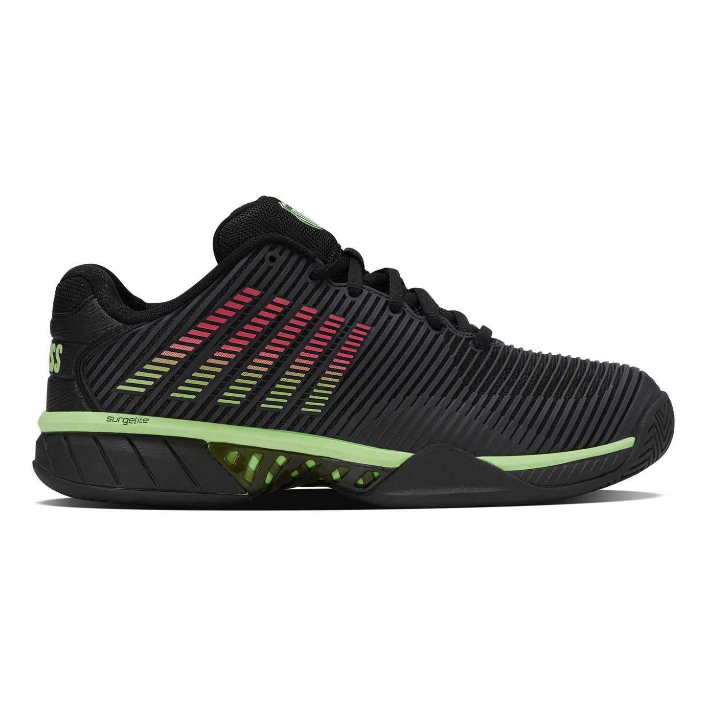 K-Swiss Hypercourt Express 2 Zapatilla Todas Las Superficies Hombres-Negro,Verde Neón