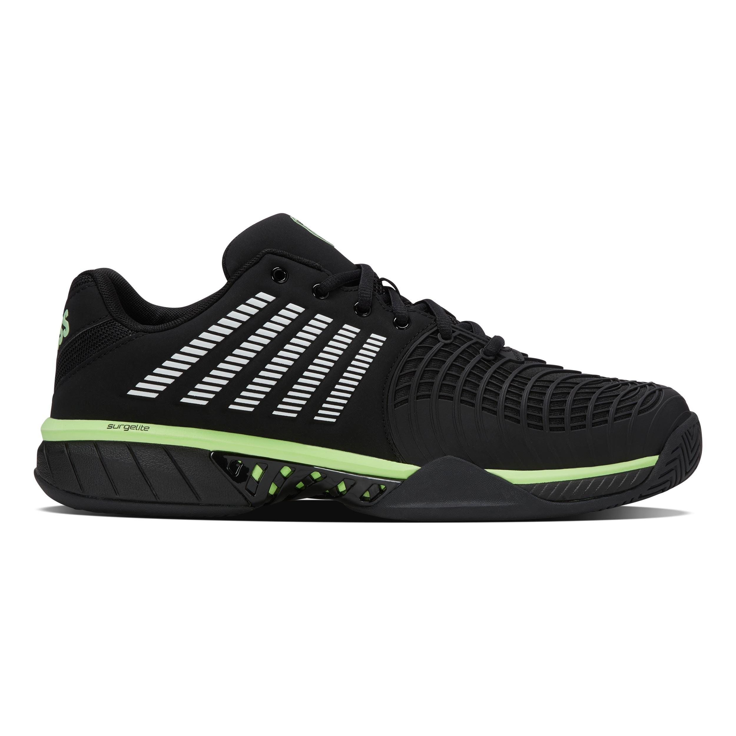 K-Swiss Express Light 3 Zapatilla Todas Las Superficies Hombres-Negro,Verde Neón