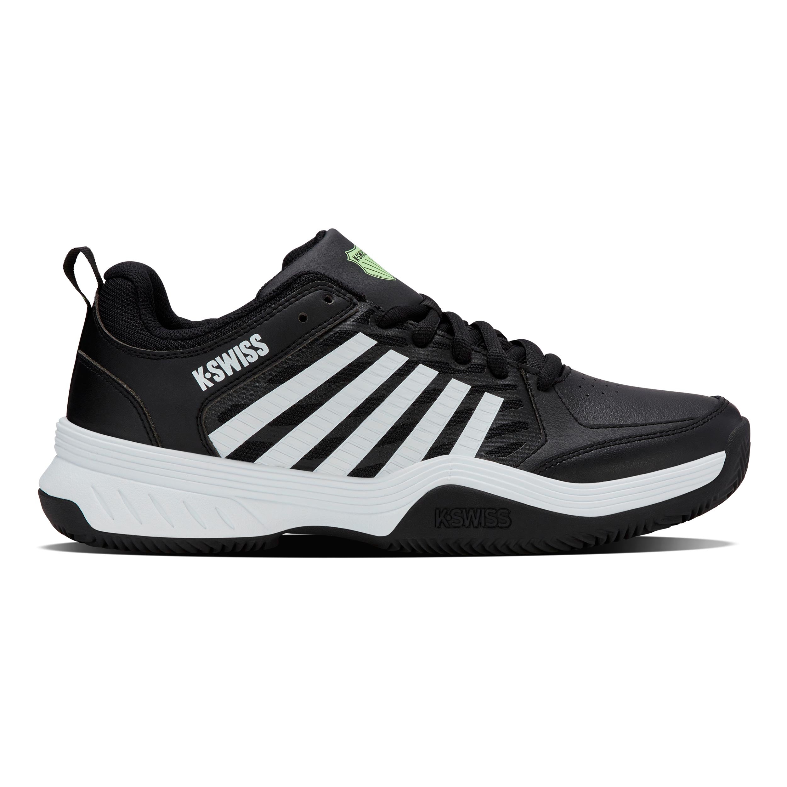 K-Swiss Court Express 2 Zapatilla Tierra Batida Hombres-Negro,Blanco