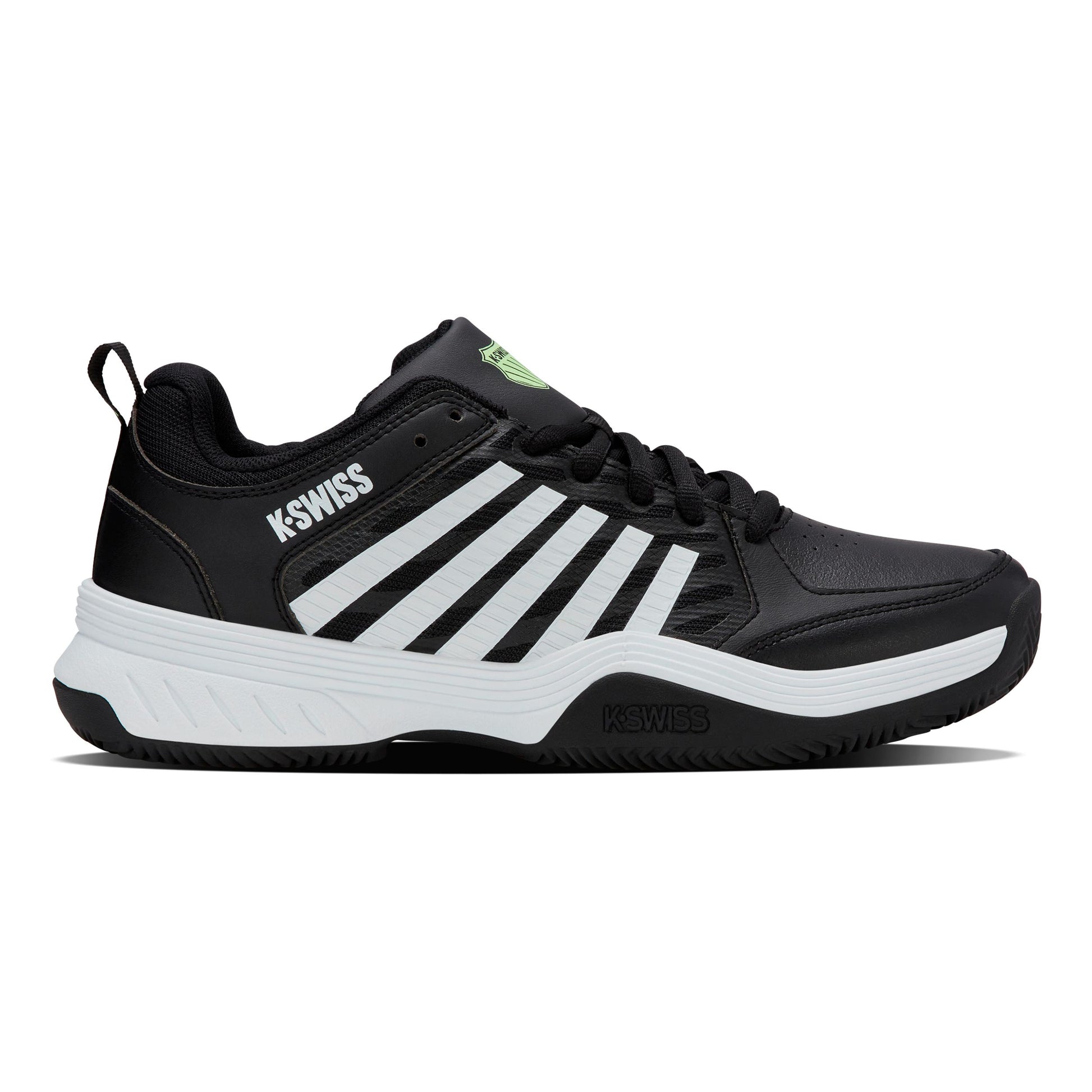 K-Swiss Court Express 2 Zapatilla Tierra Batida Hombres-Negro,Blanco