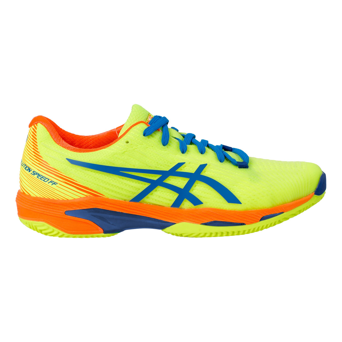 ASICS Solution Speed FF 2 Zapatilla tierra batida Hombres - amarillo neón, azul