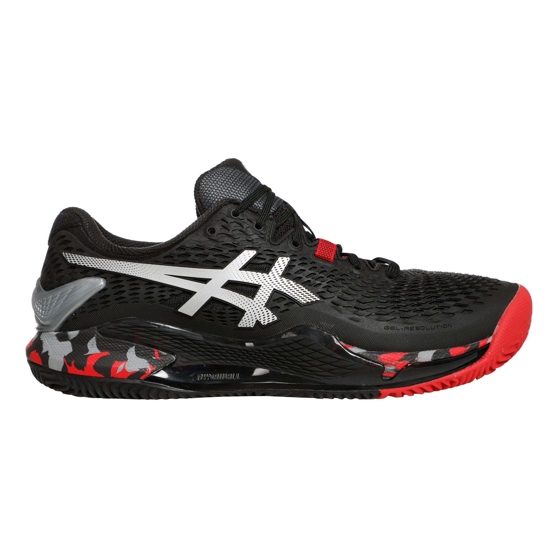 ASICS GEL-Resolution 9 Zapatilla tierra batida Hombres - negro, plateado