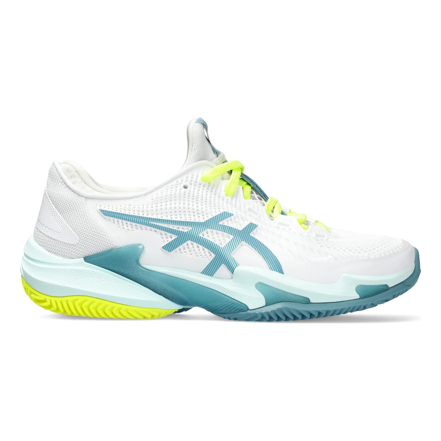 ASICS Court FF 3 Zapatilla tierra batida Mujeres - blanco, color petróleo