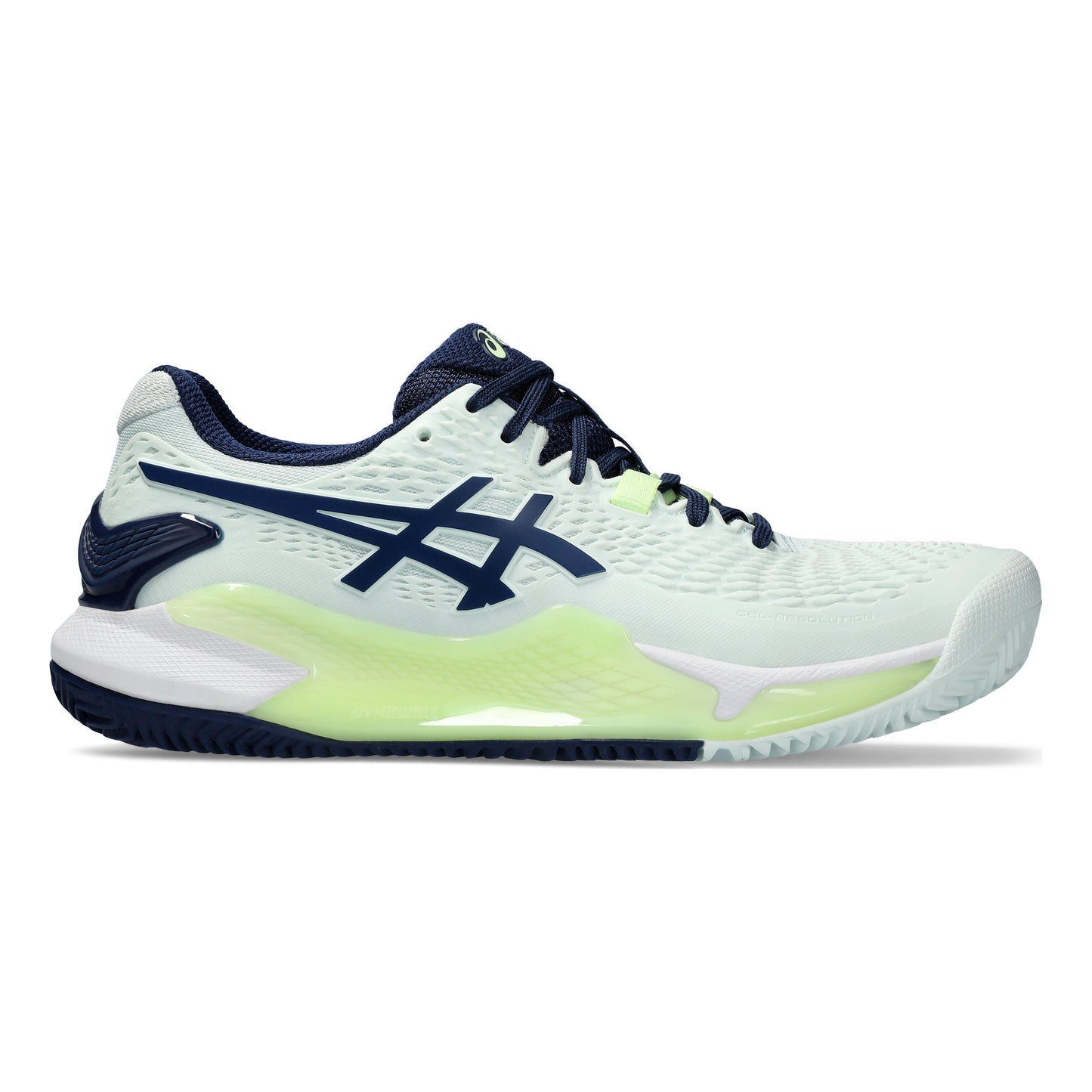 ASICS Gel-Resolution 9 Zapatilla tierra batida Mujeres - menta, azul oscuro