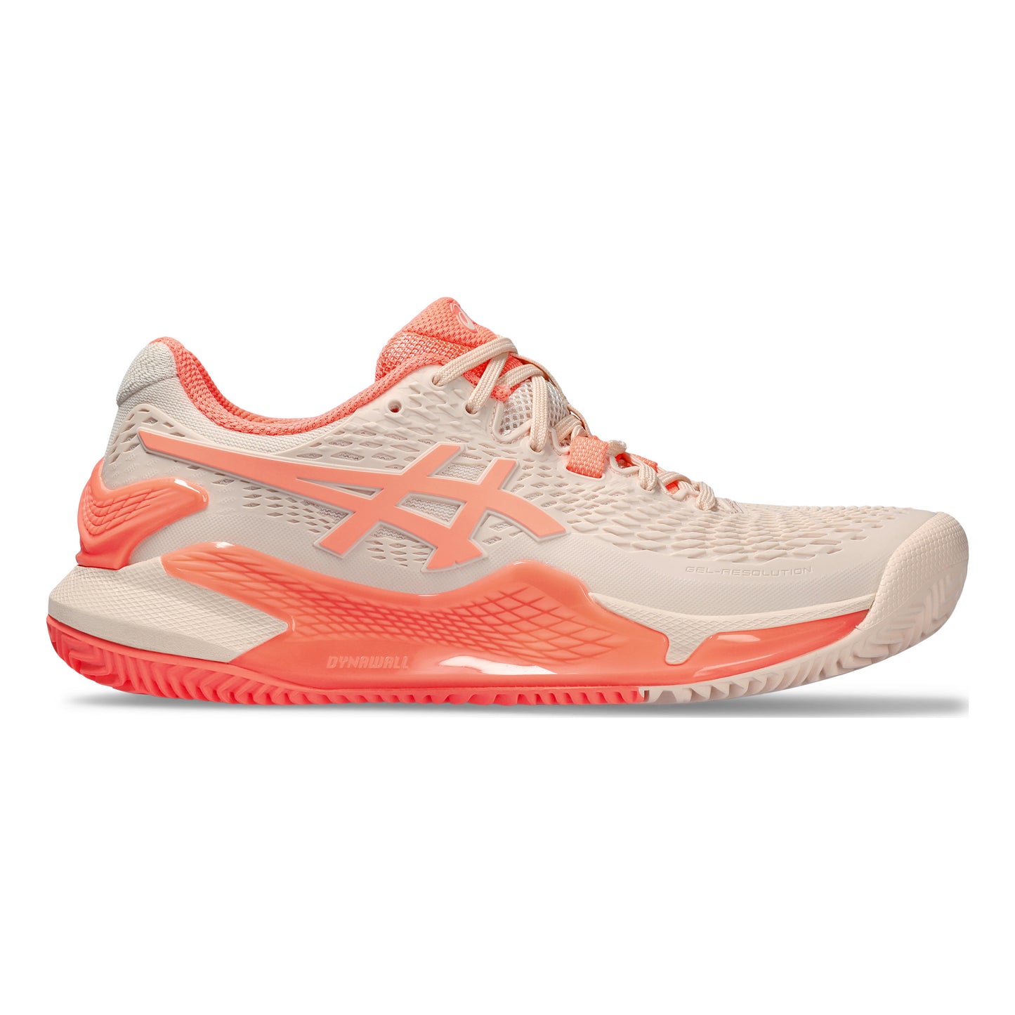 ASICS Gel-Resolution 9 Zapatilla tierra batida Mujeres - albaricoque, coral