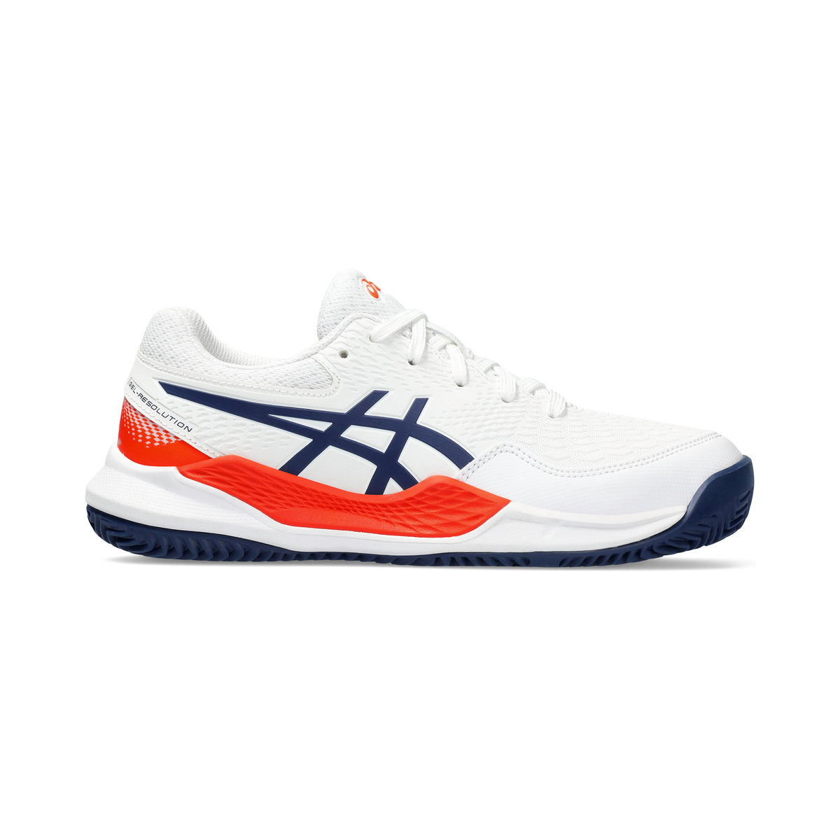 ASICS Gel-Resolution 9 GS Zapatilla tierra batida Niños - blanco, azul oscuro