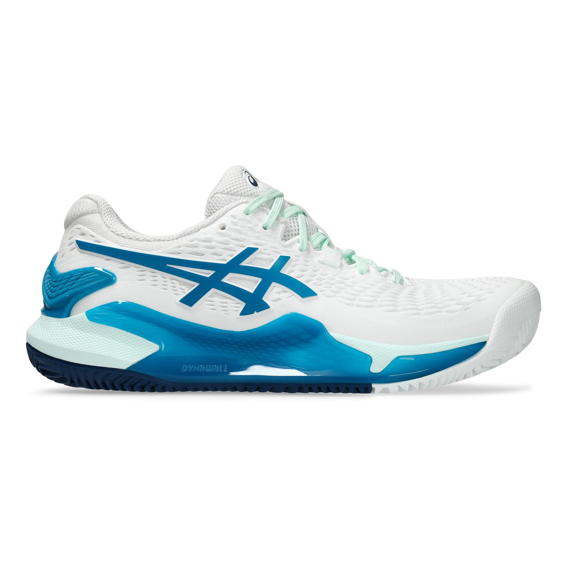 ASICS Gel-Resolution 9 Zapatilla tierra batida Mujeres - blanco, azul