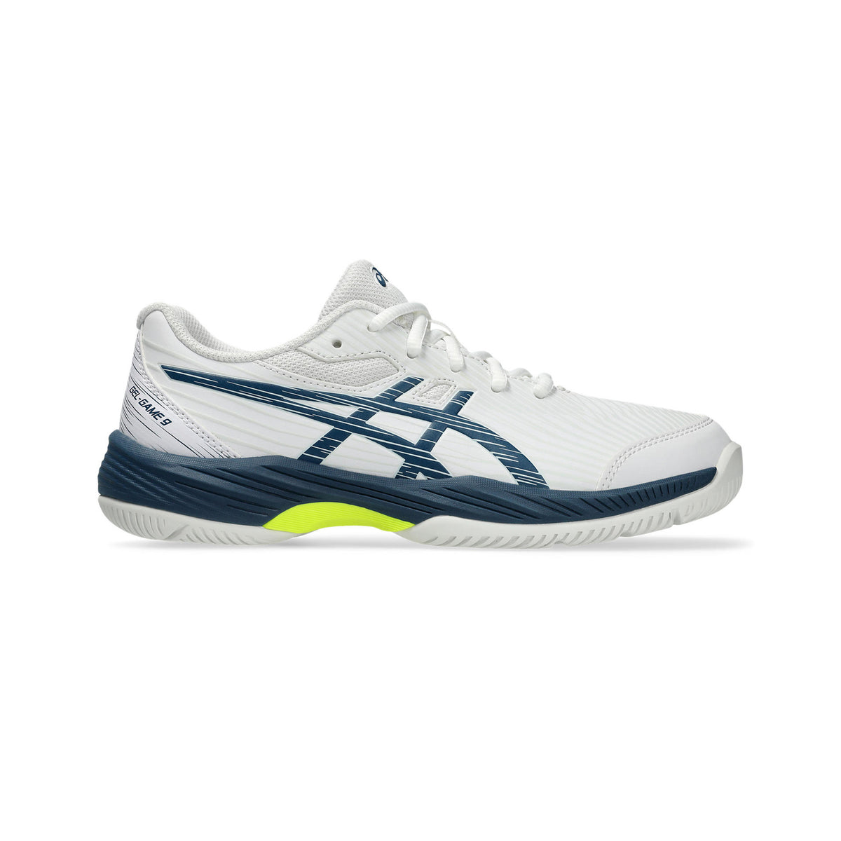 ASICS Gel-Game 9 GS Zapatilla todas las superficies Niños - blanco, azul