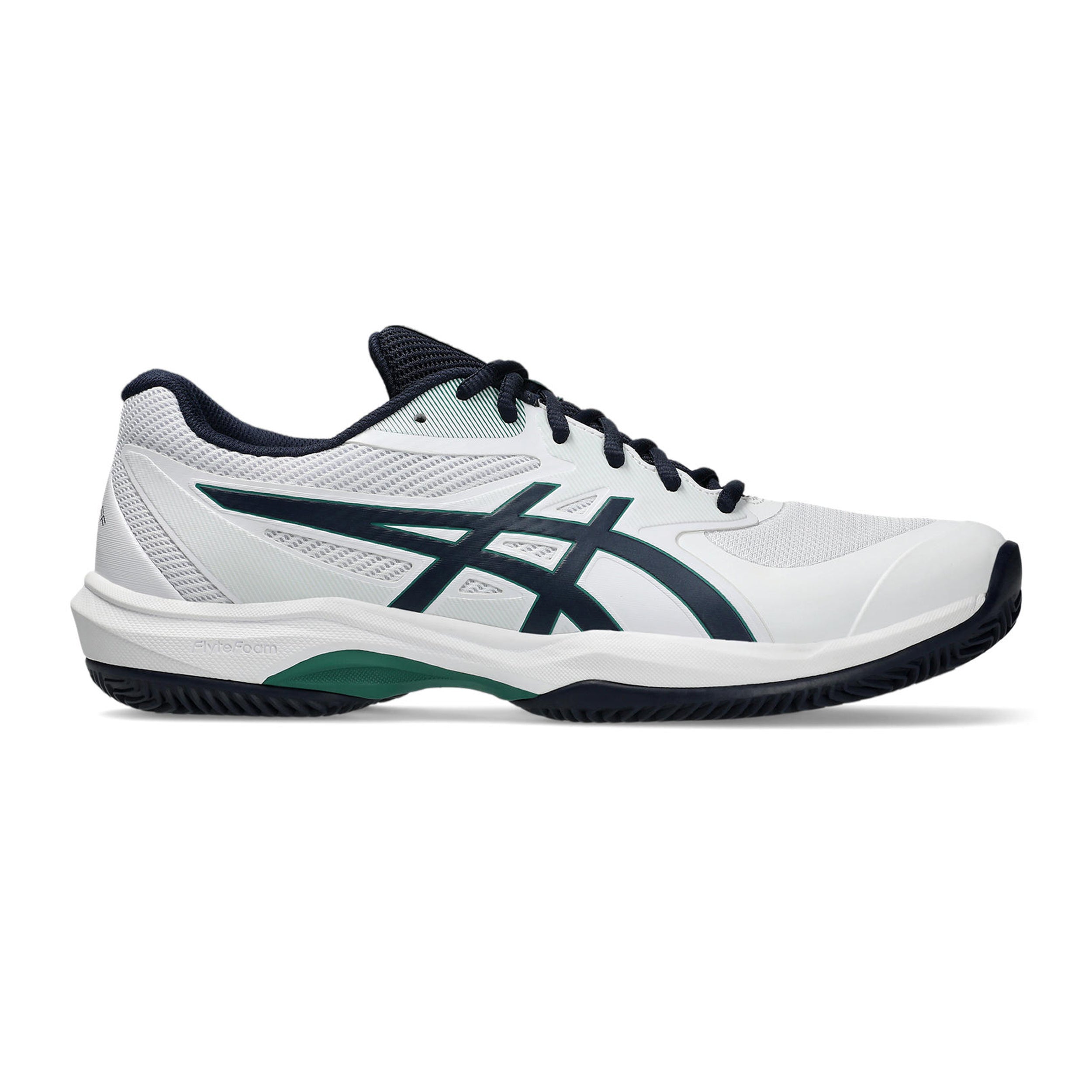 ASICS Game FF/OC Zapatilla tierra batida Hombres - blanco, azul oscuro
