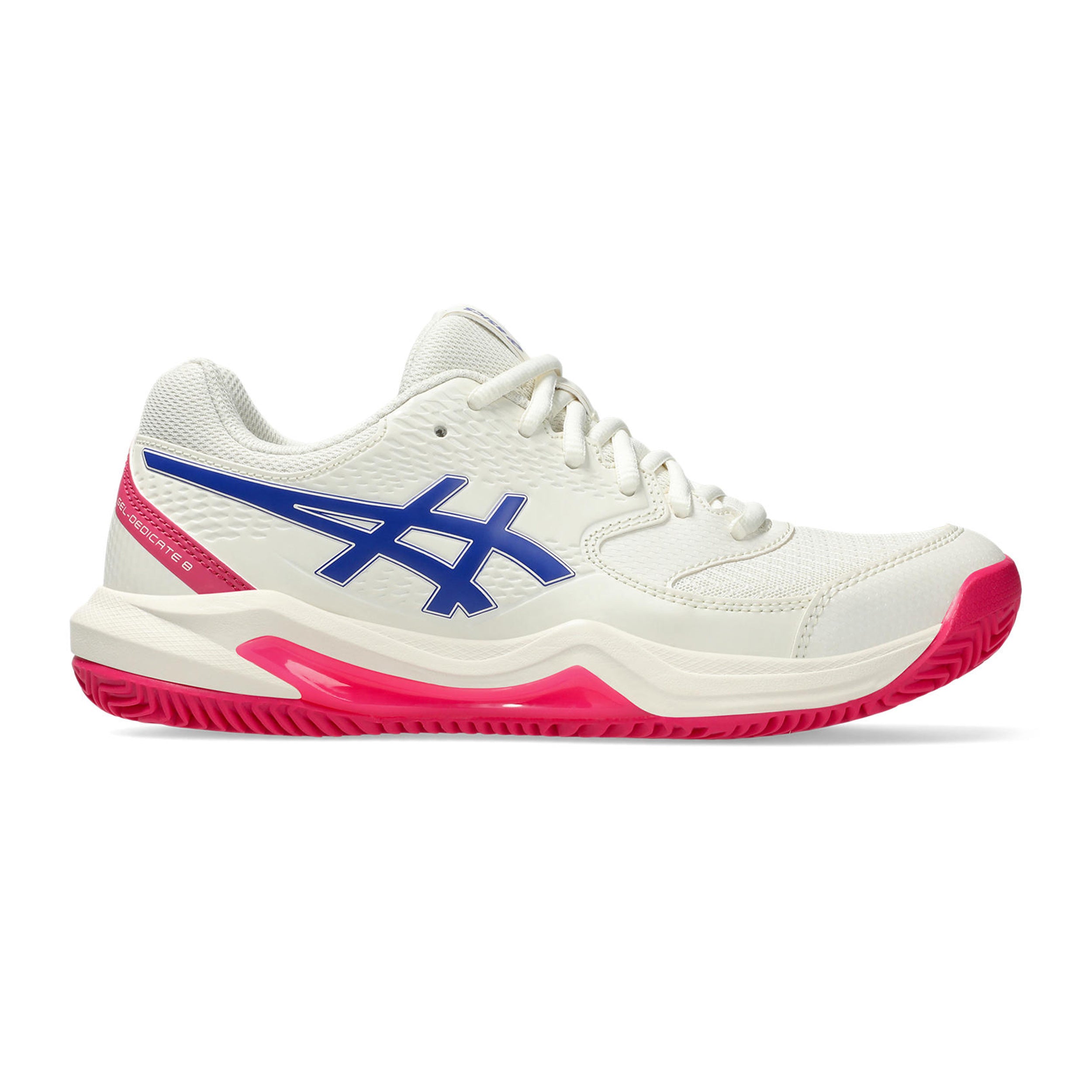 ASICS Gel-Dedicate 8 Zapatilla tierra batida Mujeres - crema, azul oscuro