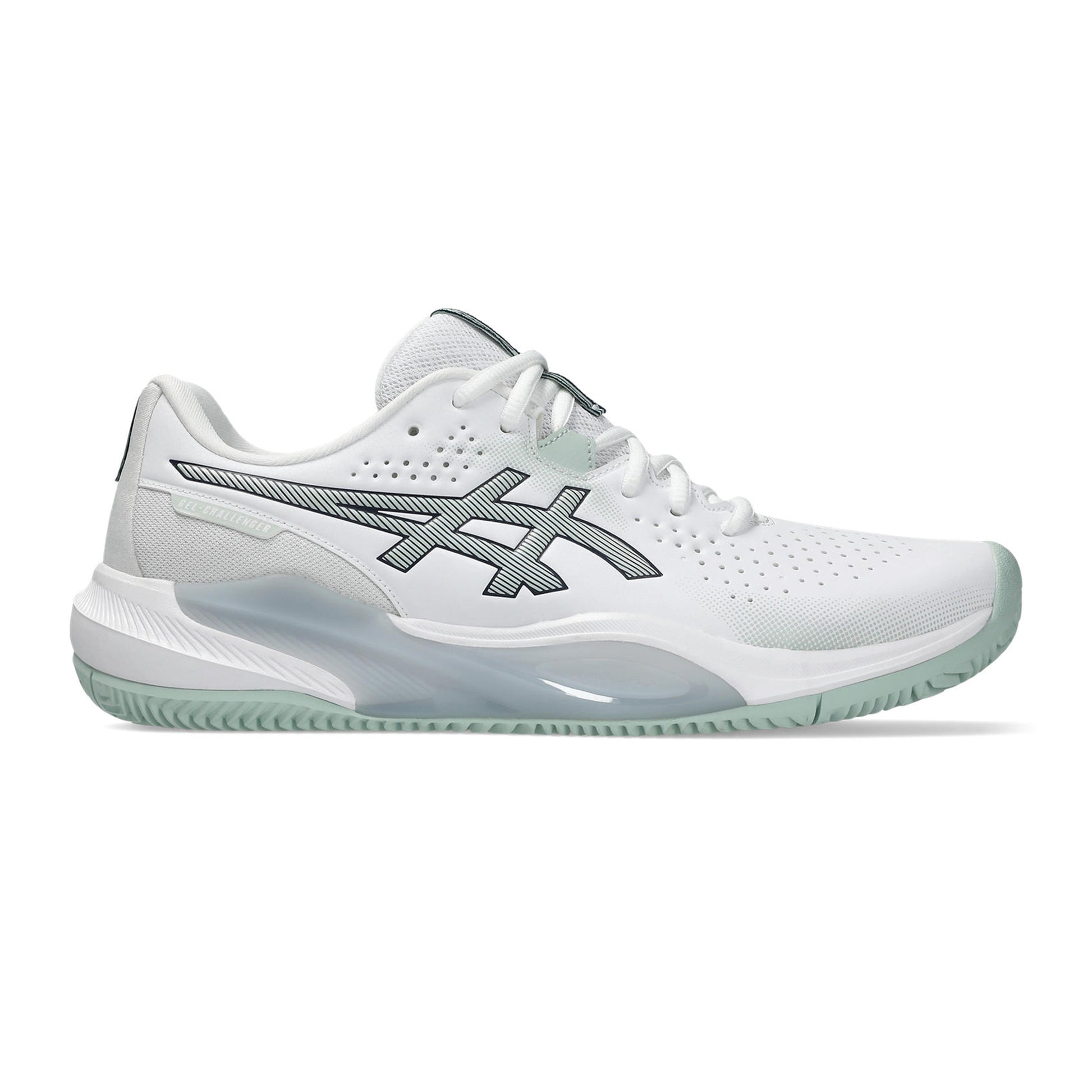 ASICS Gel-Challenger 15 Zapatilla tierra batida Hombres - blanco, azul-gris