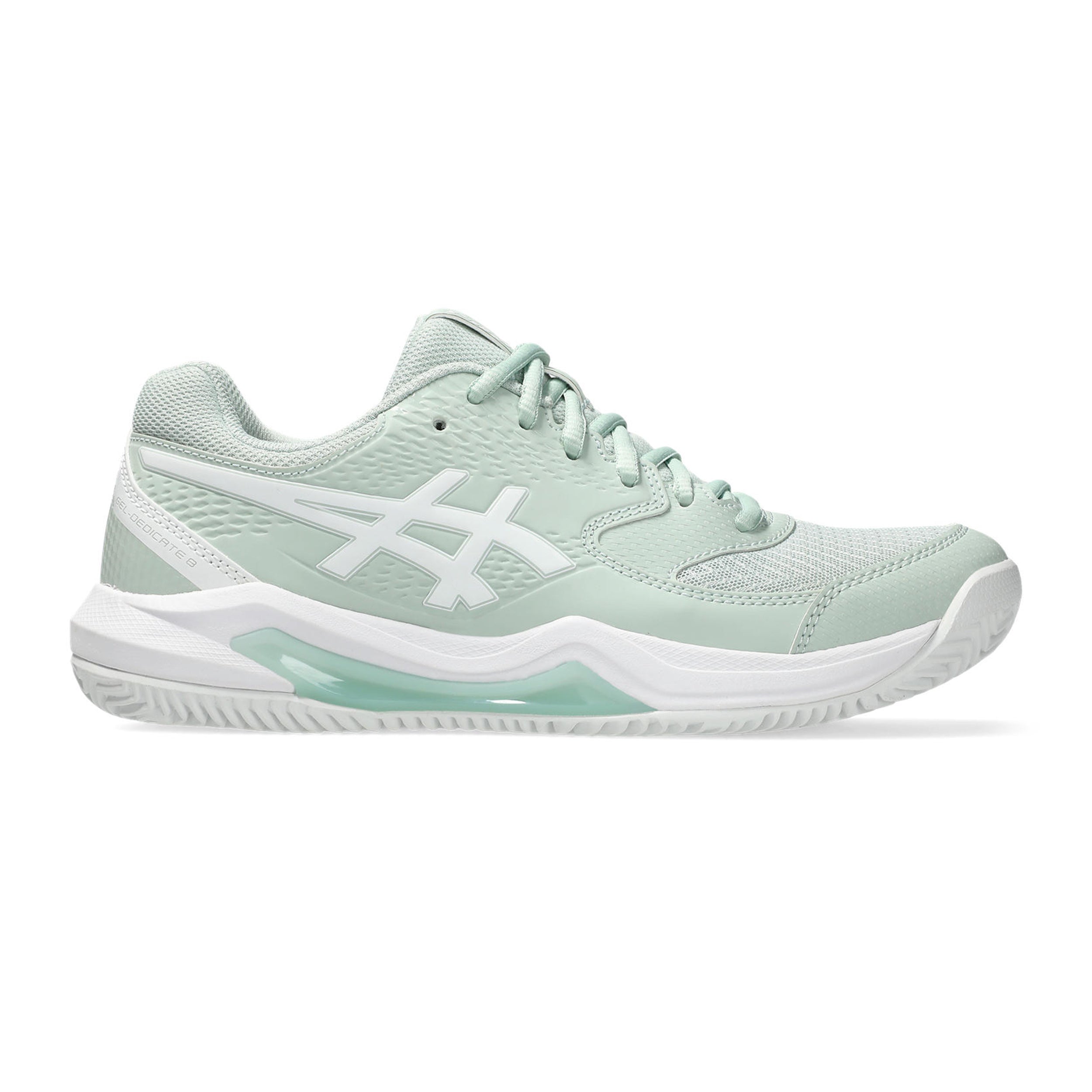 ASICS Gel-Dedicate 8 Zapatilla tierra batida Mujeres - azul-gris, blanco