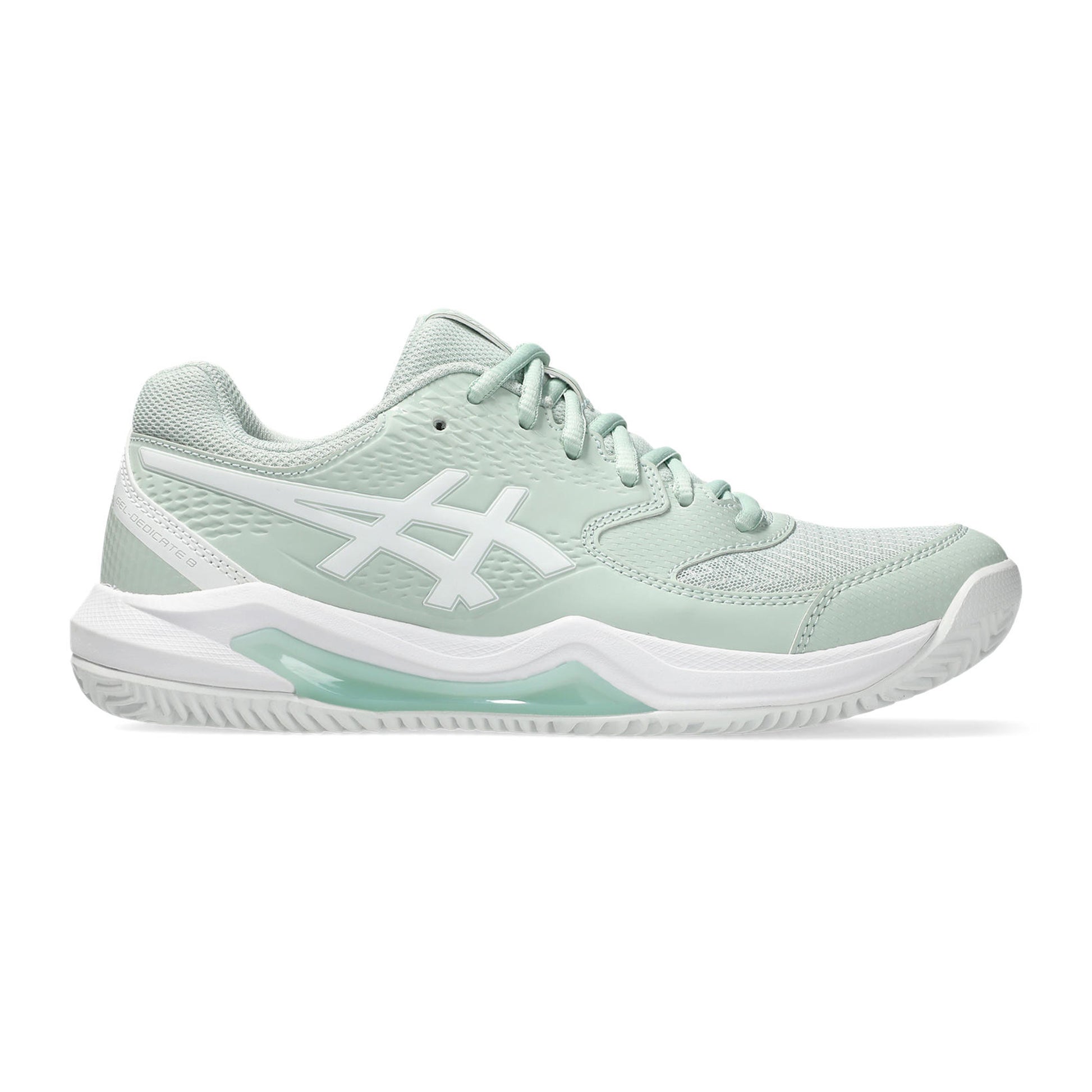 ASICS Gel-Dedicate 8 Zapatilla tierra batida Mujeres - azul-gris, blanco