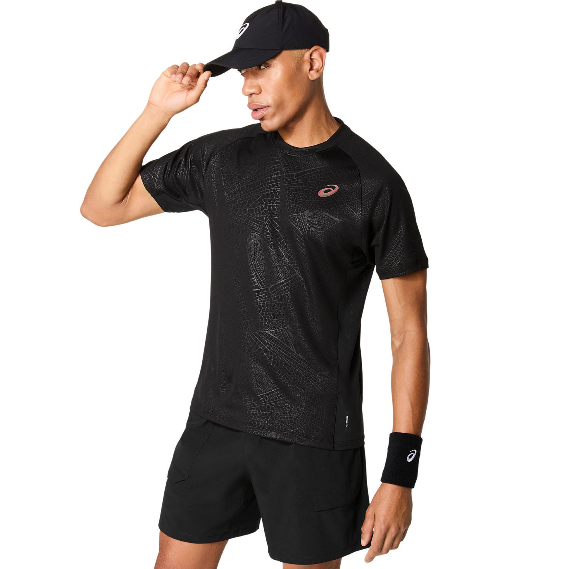 ASICS Match Capsule Camiseta De Manga Corta Hombres-Negro