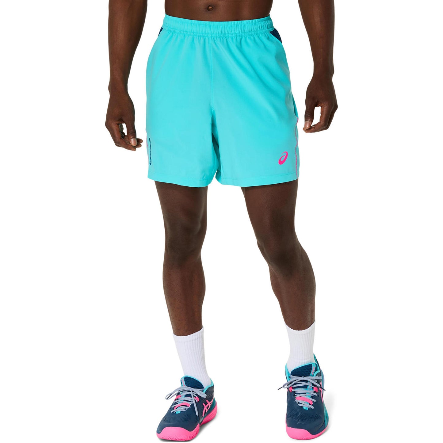 ASICS Court 7in Shorts Hombres - turquesa,