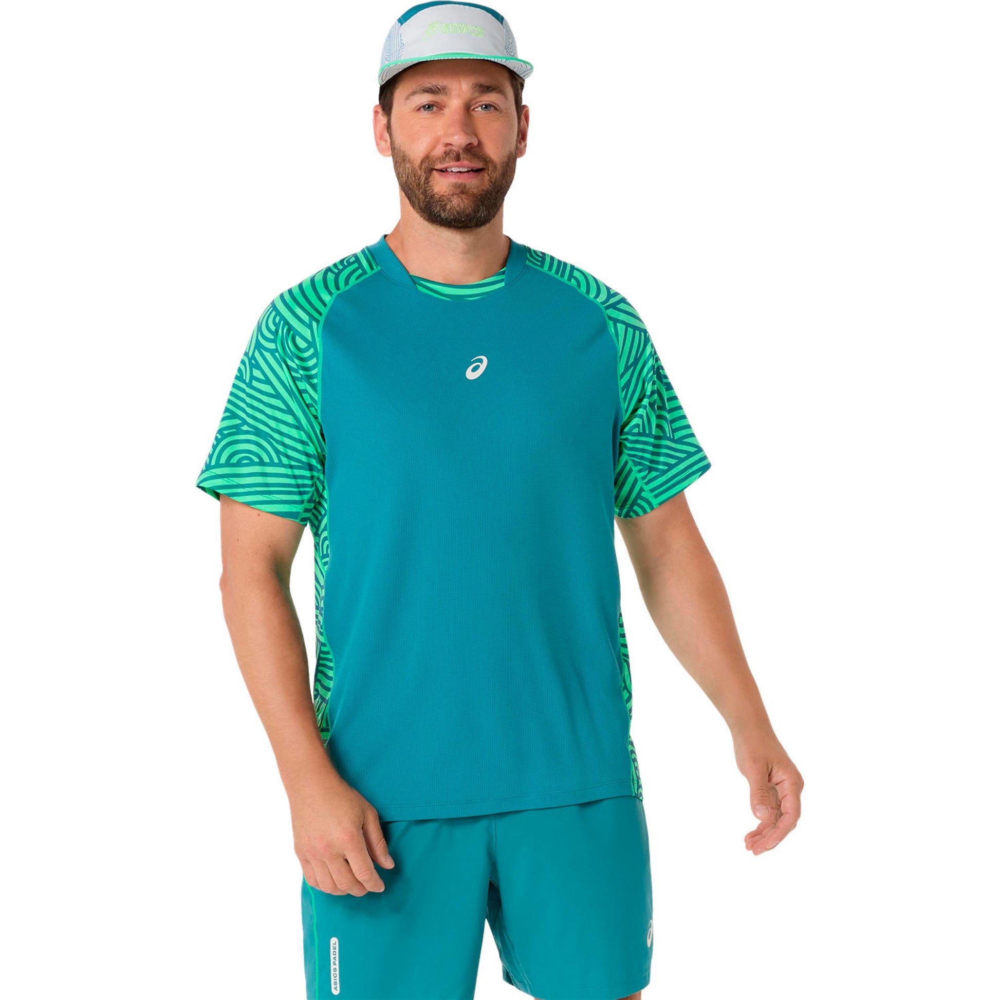 Court Camiseta de manga corta Hombres - verde oscuro, verde claro