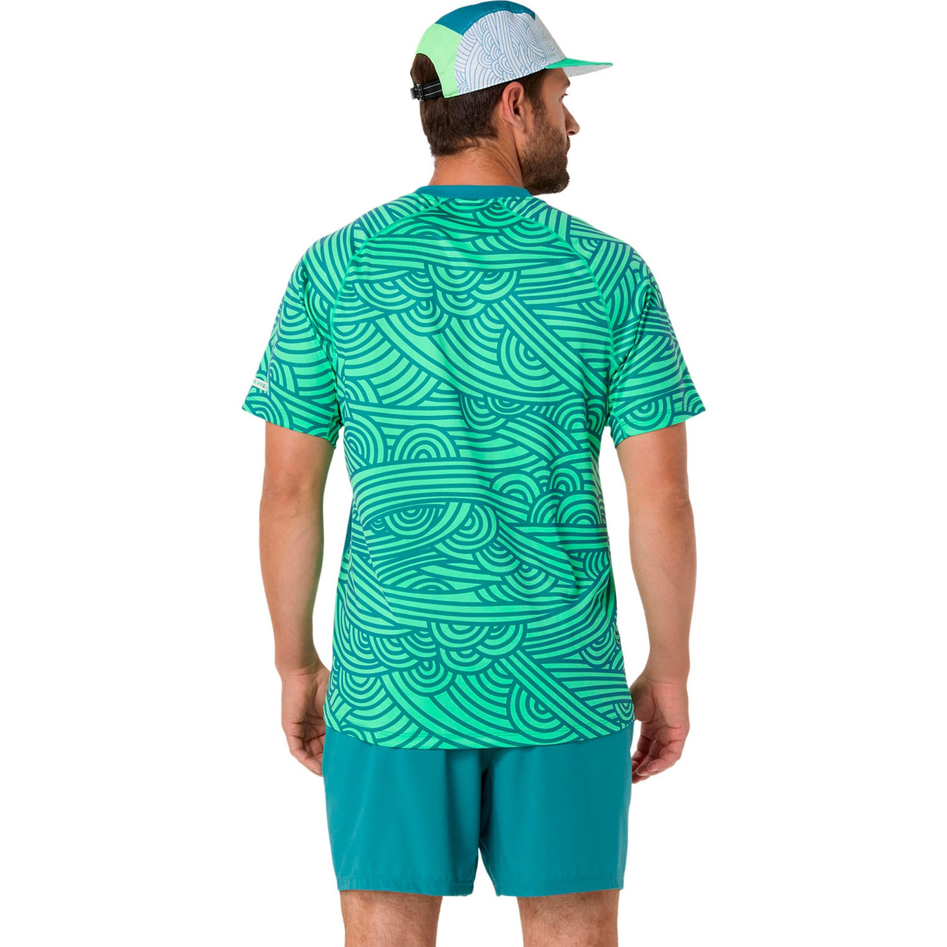 Court Camiseta de manga corta Hombres - verde oscuro, verde claro