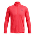 Tech Textured Half-Zip Camiseta de manga larga Hombres - rojo,