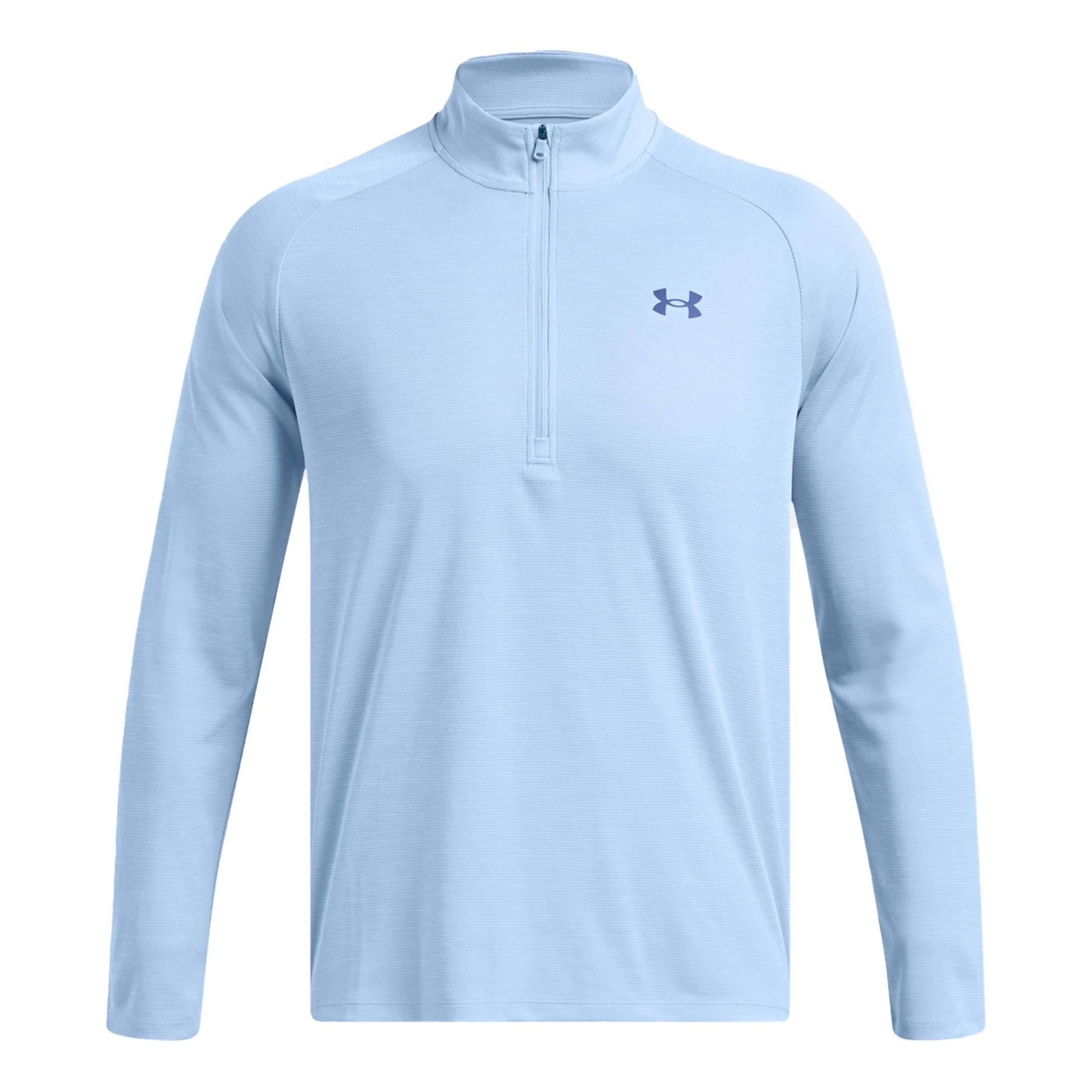Under Armour Tech Textured Half-Zip Camiseta de manga larga Hombres - azul claro,