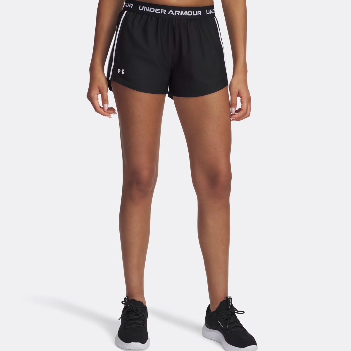 Under Armour Tech Play Up Shorts Con Bolsillo Para Pelota Mujeres-Negro,Blanco