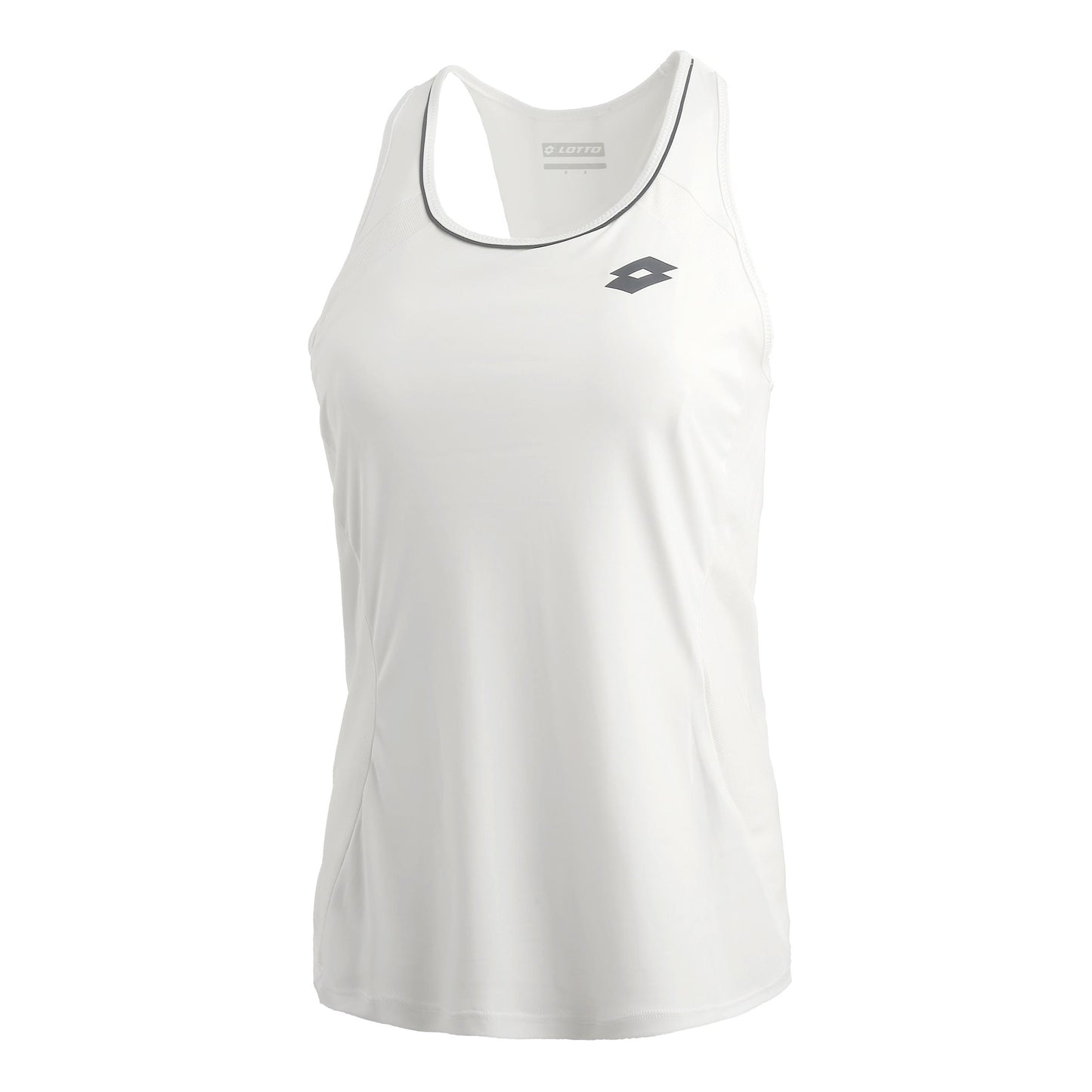 Lotto Squadra PL Camiseta de tirantes Mujeres - blanco, gris oscuro