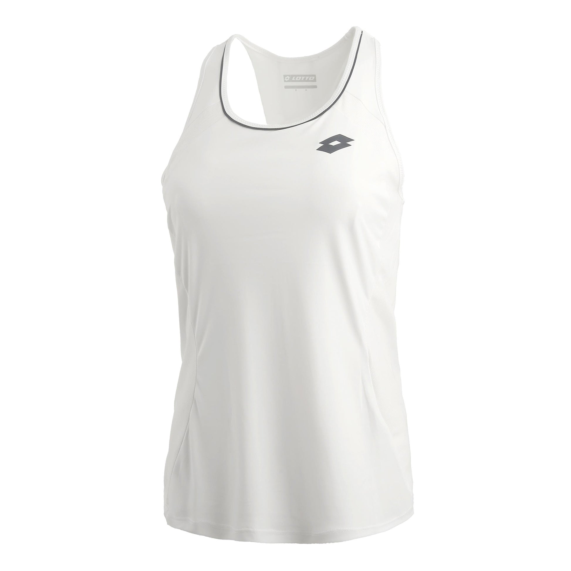 Lotto Squadra PL Camiseta de tirantes Mujeres - blanco, gris oscuro