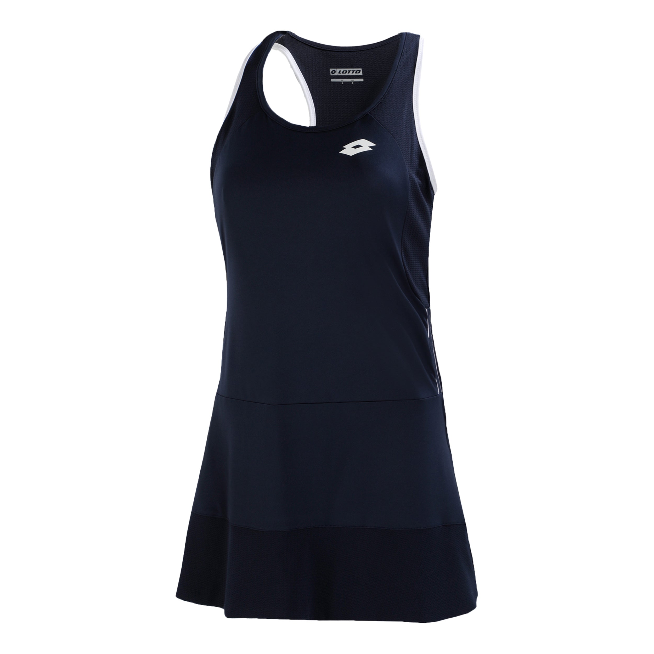 Lotto Squadra II PL Vestido Mujeres - azul oscuro, blanco