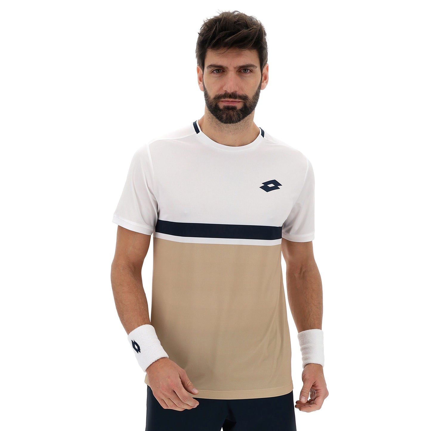 Lotto Tech V Camiseta De Manga Corta Hombres-Beige