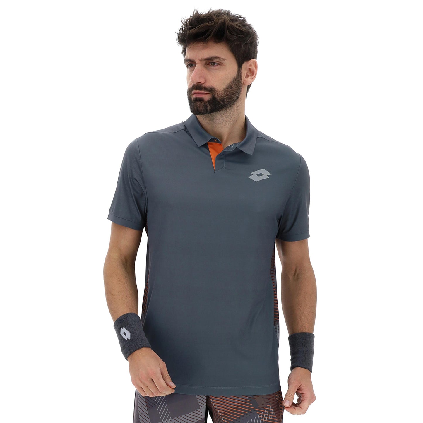 Lotto Tech IV Polo Hombres-gris claro