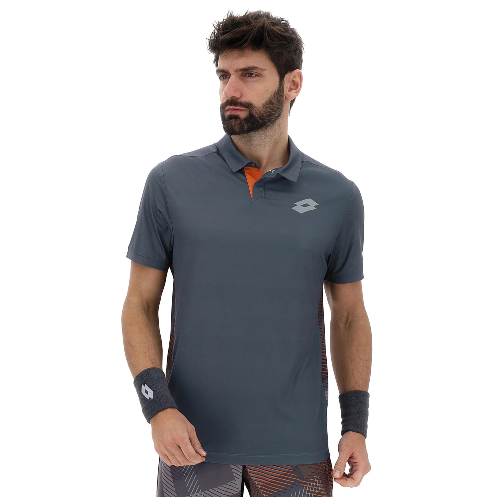 Lotto Tech IV Polo Hombres-gris claro
