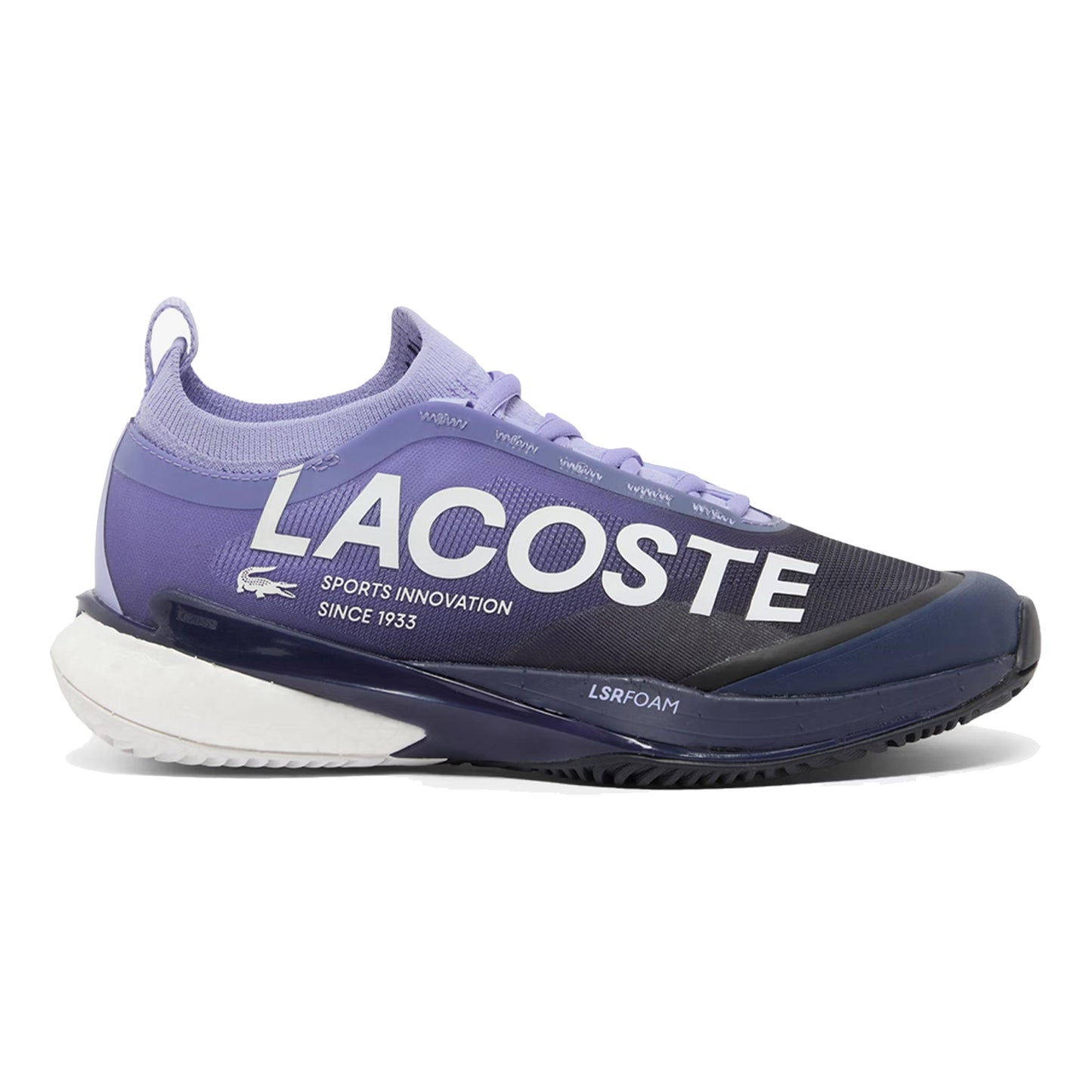 Lacoste AG-LT Lite Zapatilla Tierra Batida Mujeres-Lila,Azul Oscuro