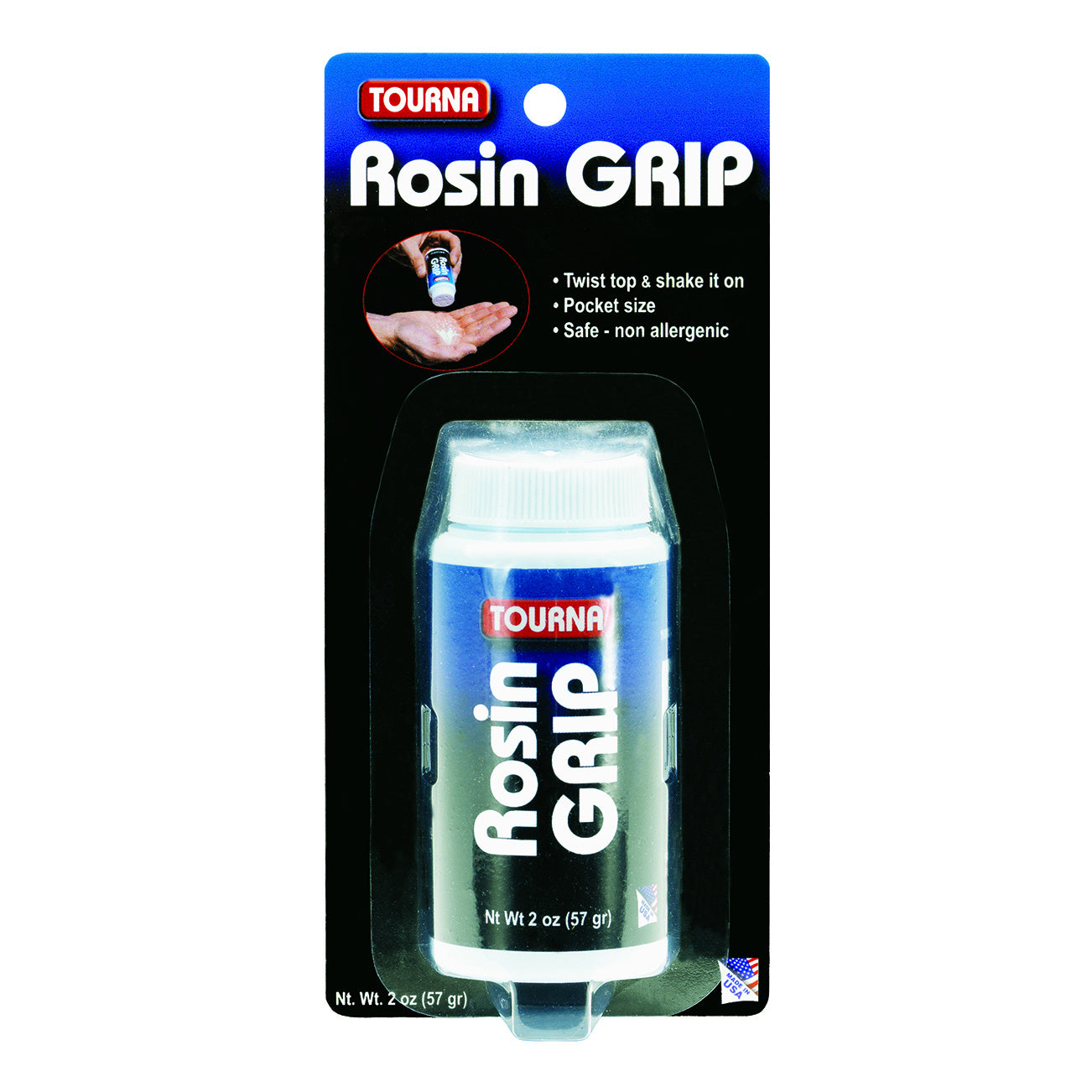 Tourna Rosin Grip Shaker Cuidado De Manos-Blanco